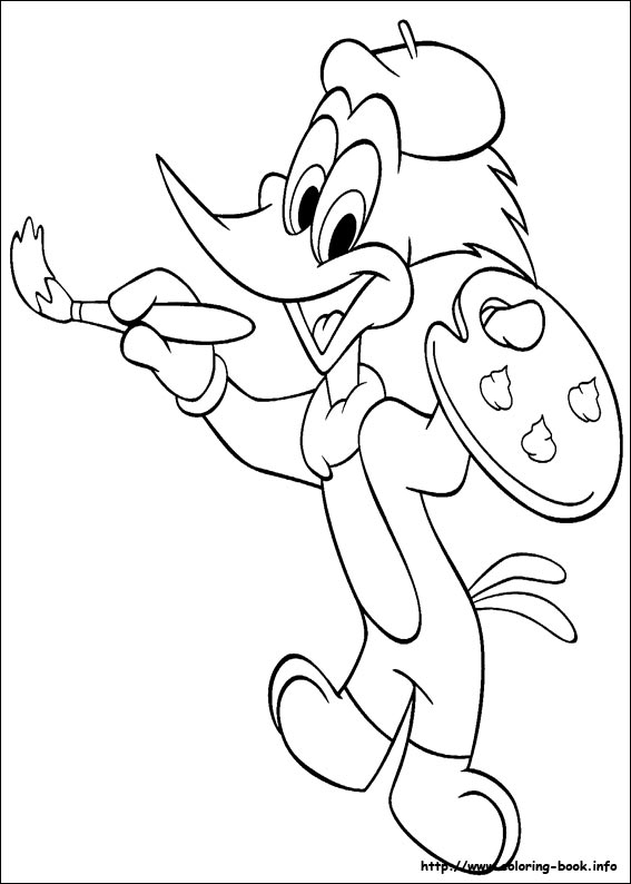 Woody Woodpecker coloring picture