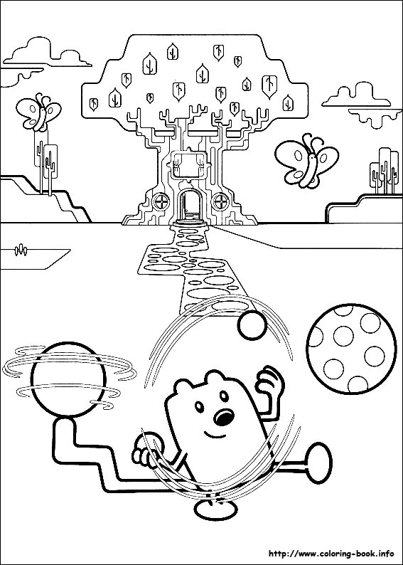 Wow Wow Wubbzy coloring picture