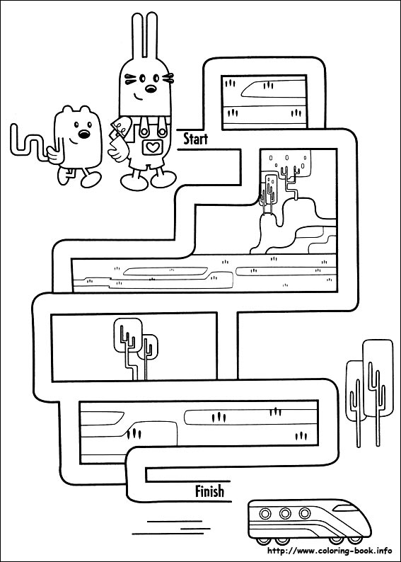 Wow Wow Wubbzy coloring picture