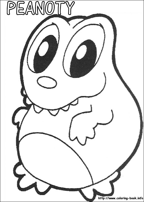 Yokomon coloring picture