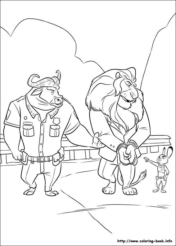 Zootopia coloring picture