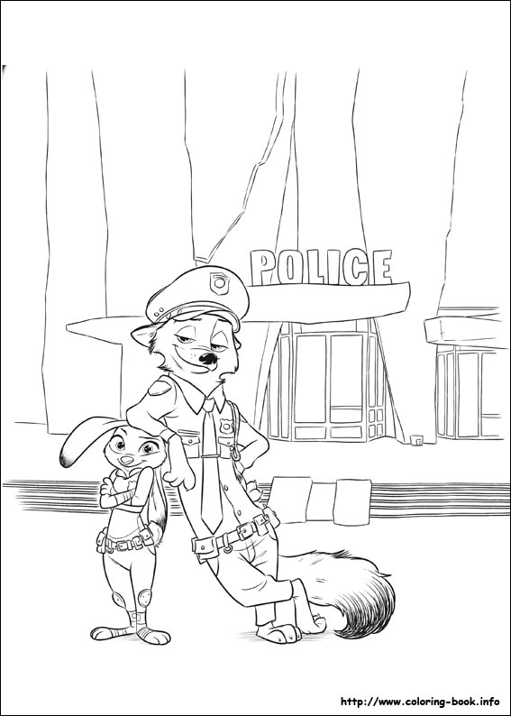 Zootopia coloring picture