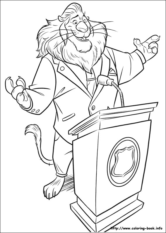 Zootopia coloring picture