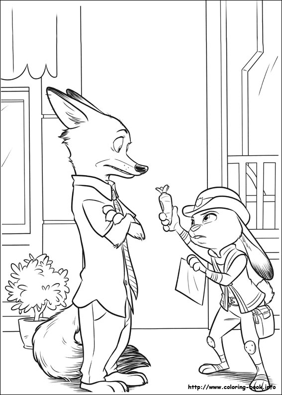 Zootopia coloring picture