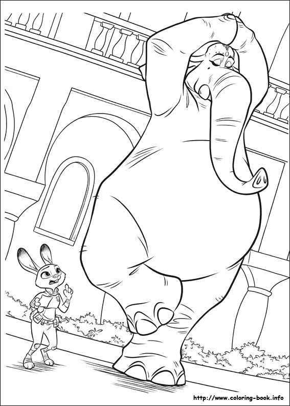 Zootopia coloring picture