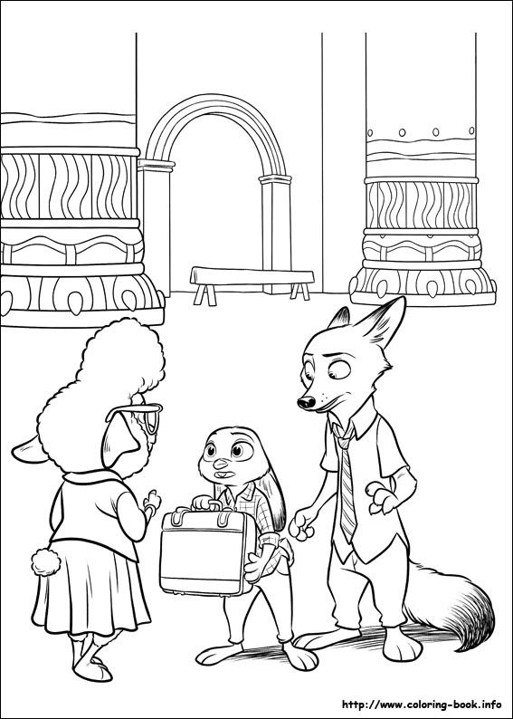 Zootopia coloring picture