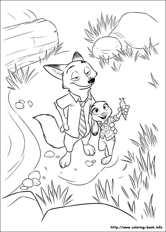 Zootopia coloring picture