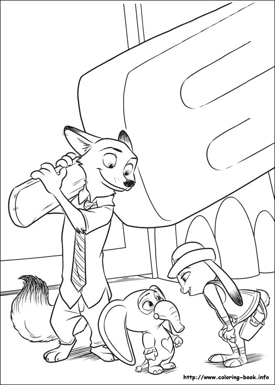 Zootopia coloring picture