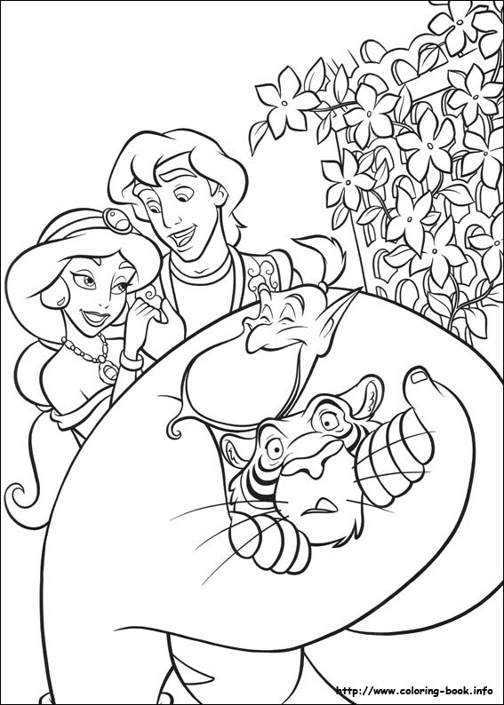 Aladdin coloring picture