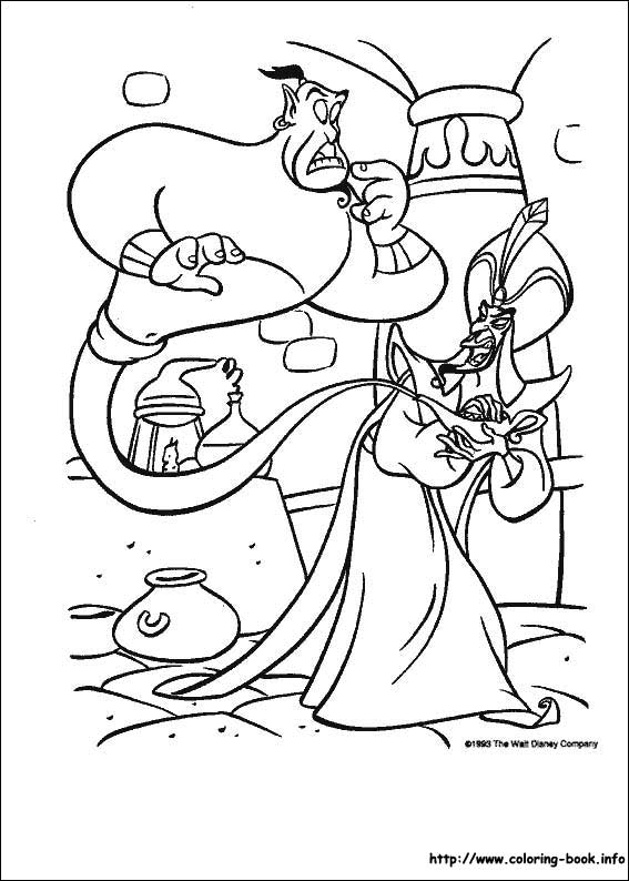 Aladdin coloring picture