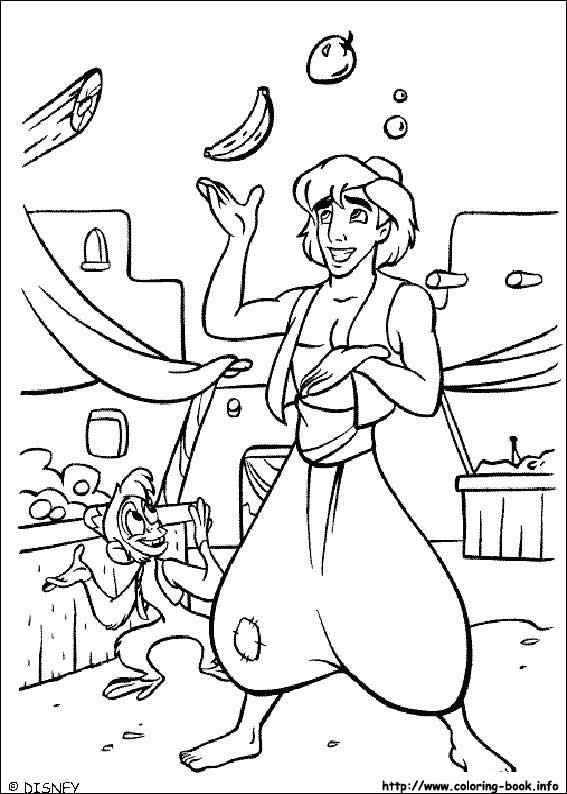 Aladdin coloring picture