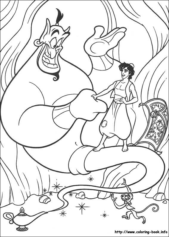 Aladdin coloring picture