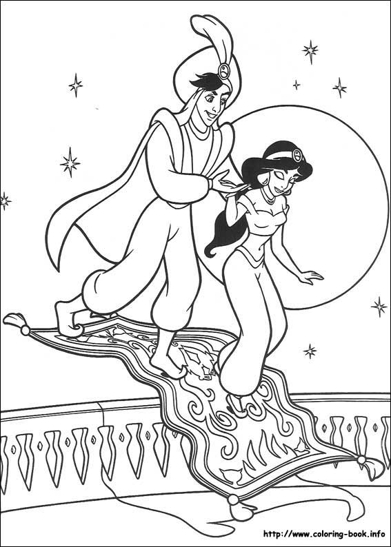 Aladdin coloring picture