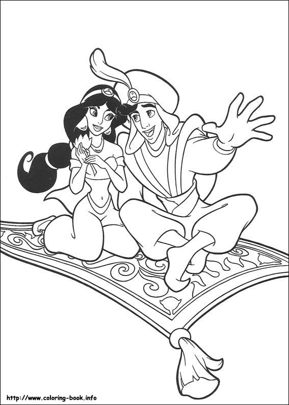 Aladdin coloring picture