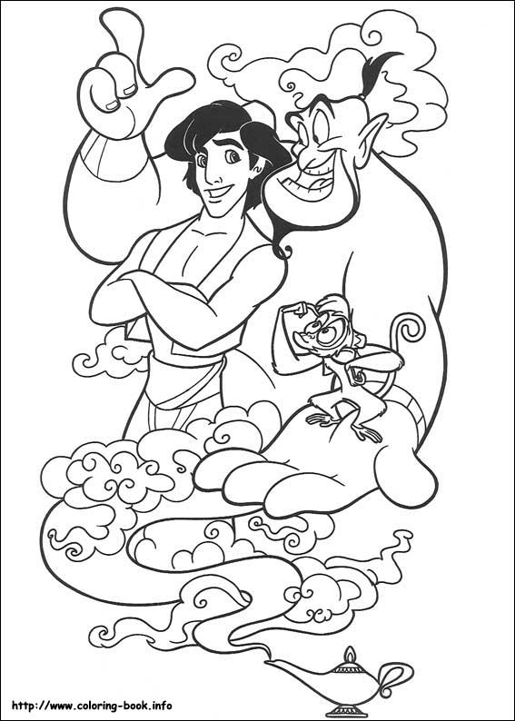 Aladdin coloring picture