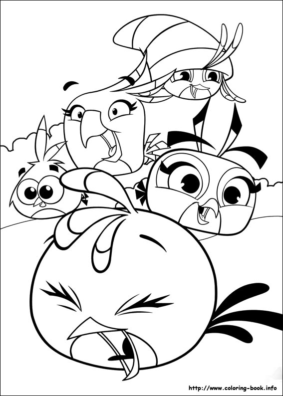 Angry Birds Stella coloring picture