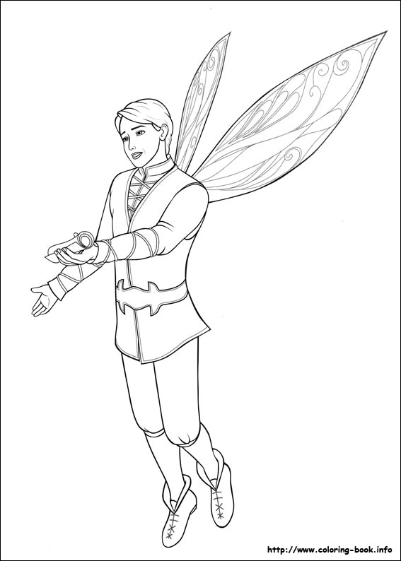 Barbie Mariposa coloring picture