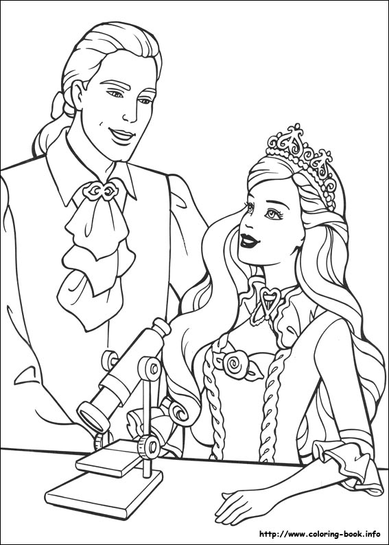 Barbie as the Princess and the Pauper coloring picture