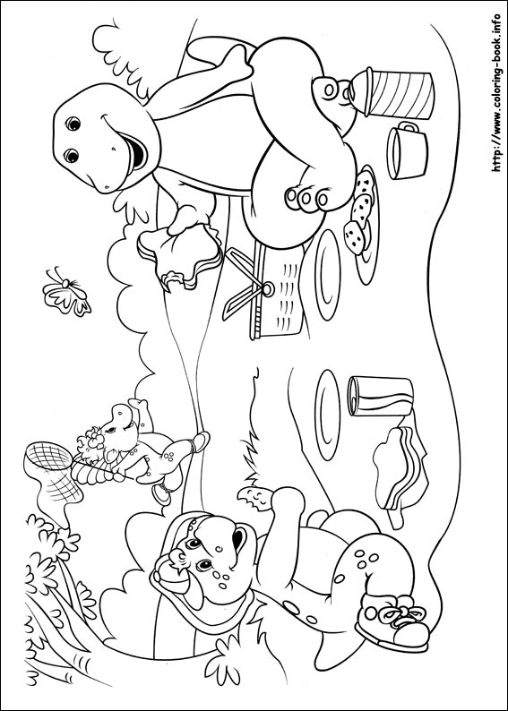 Barney and Friends coloring picture