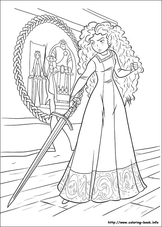Brave coloring picture