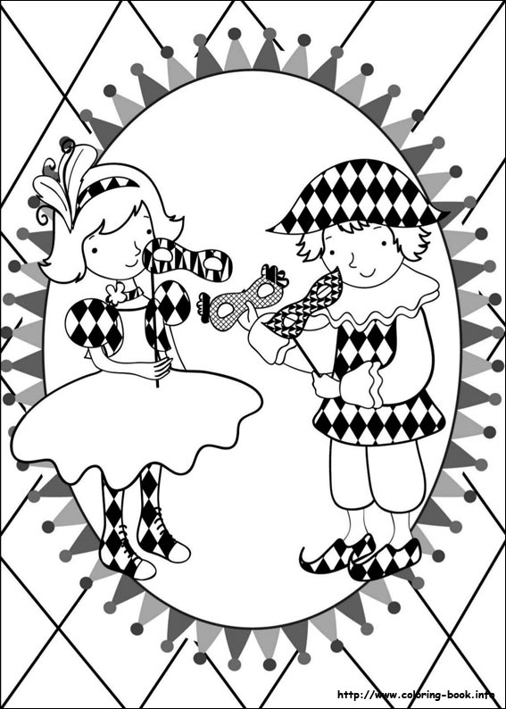 Carnival coloring picture