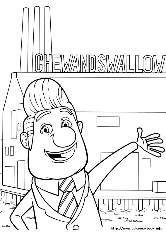 Cloudy with a chance of meatballs coloring picture