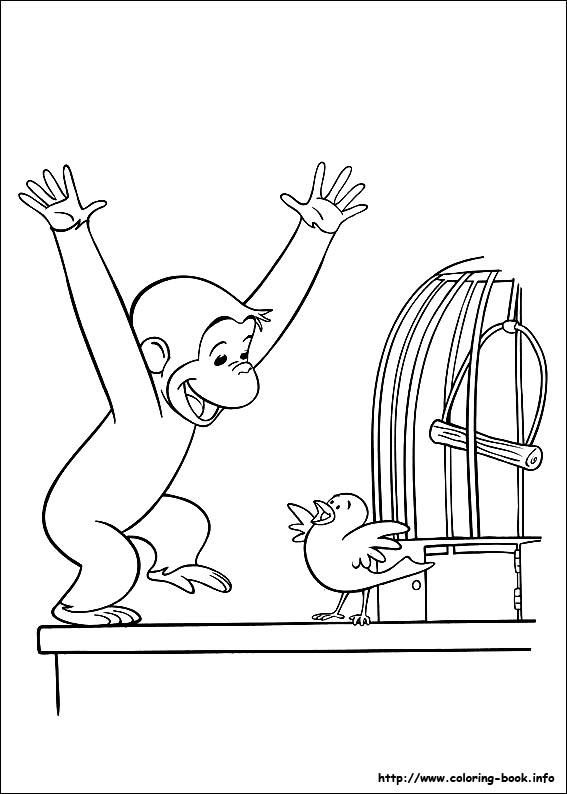 Curious George coloring picture