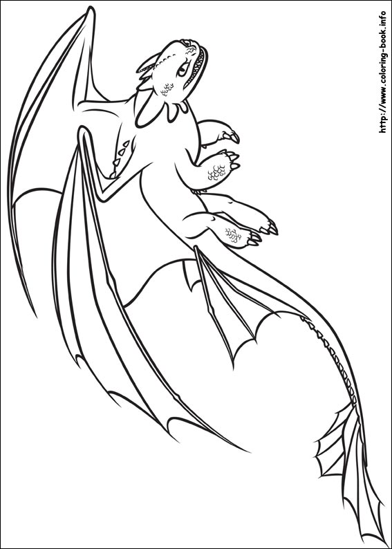 How to train your dragon coloring picture