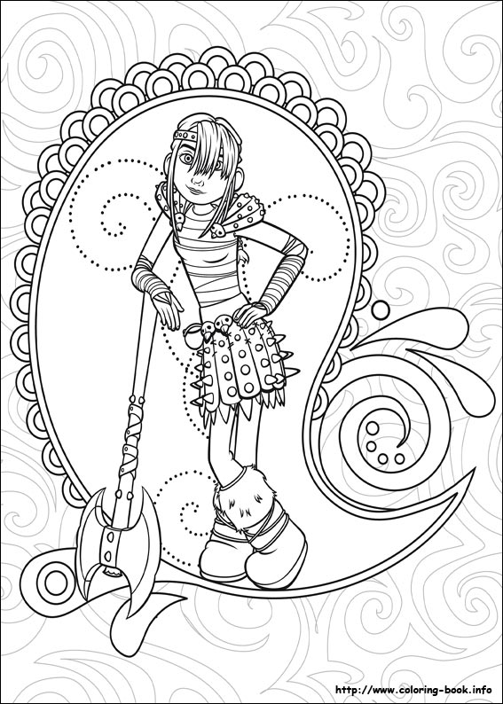 How to train your dragon coloring picture