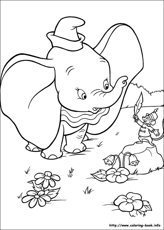 Dumbo coloring picture