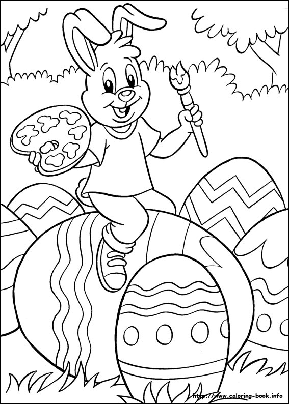 Easter coloring picture