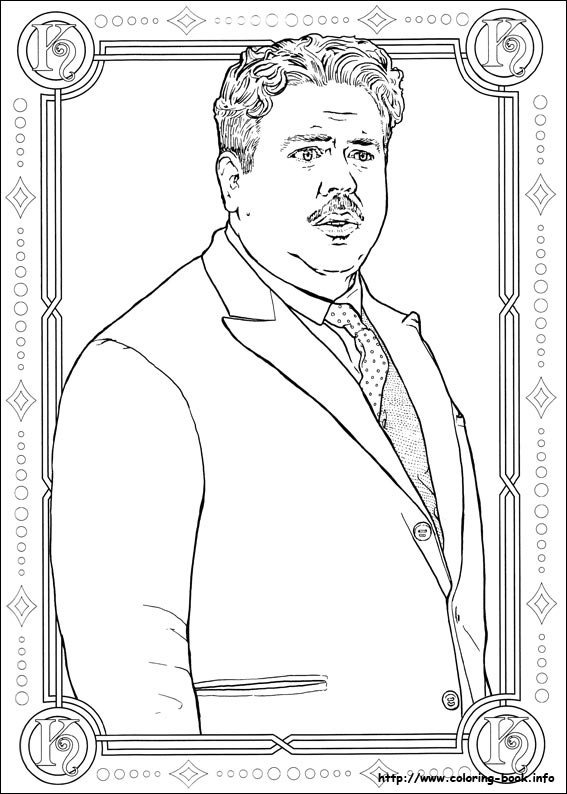 Fantastic Beasts and where to find them coloring picture