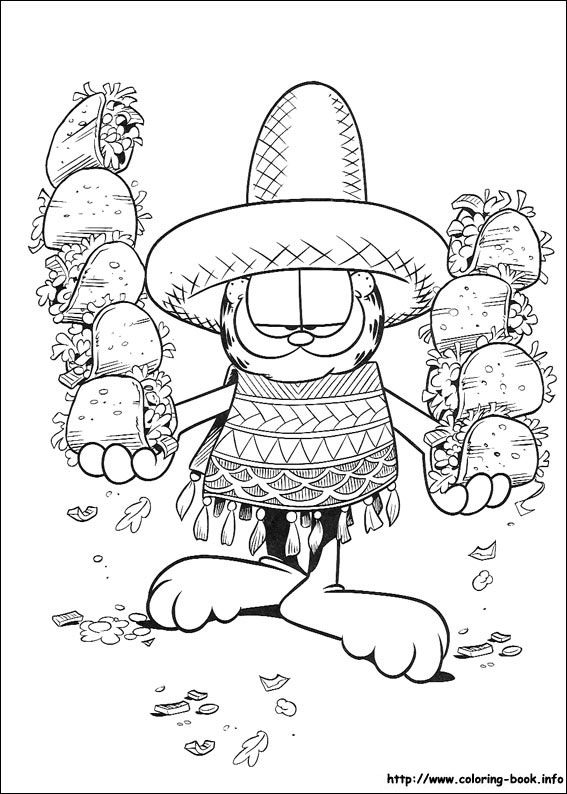 Garfield coloring picture