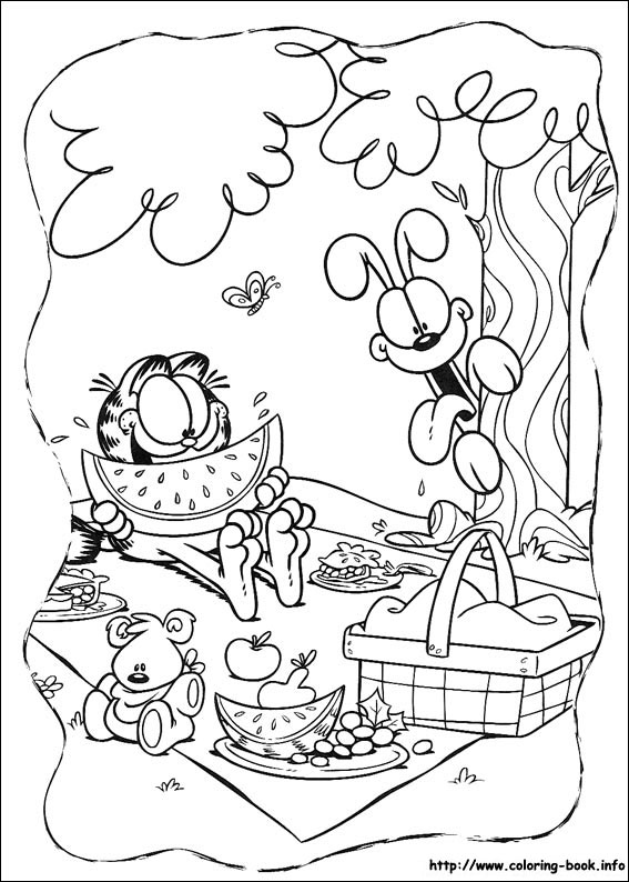 Garfield coloring picture