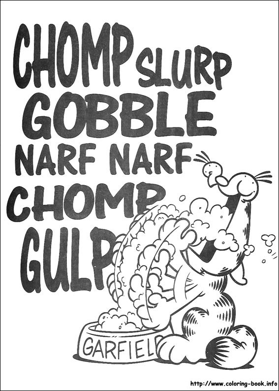 Garfield coloring picture