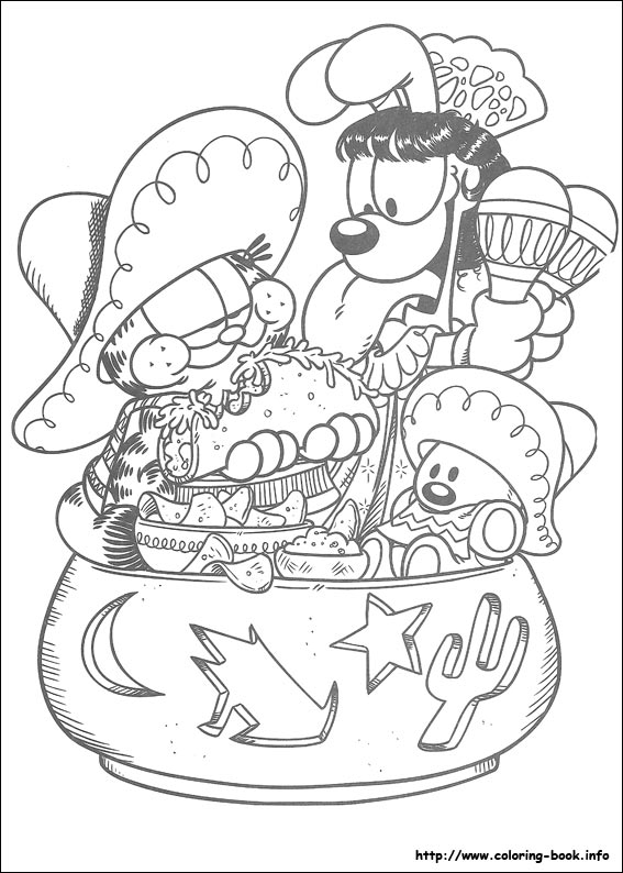Garfield coloring picture