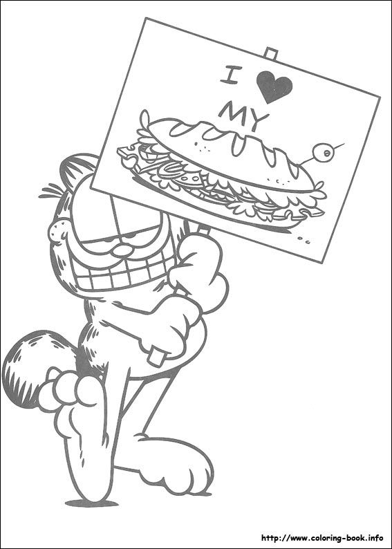 Garfield coloring picture