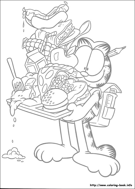Garfield coloring picture