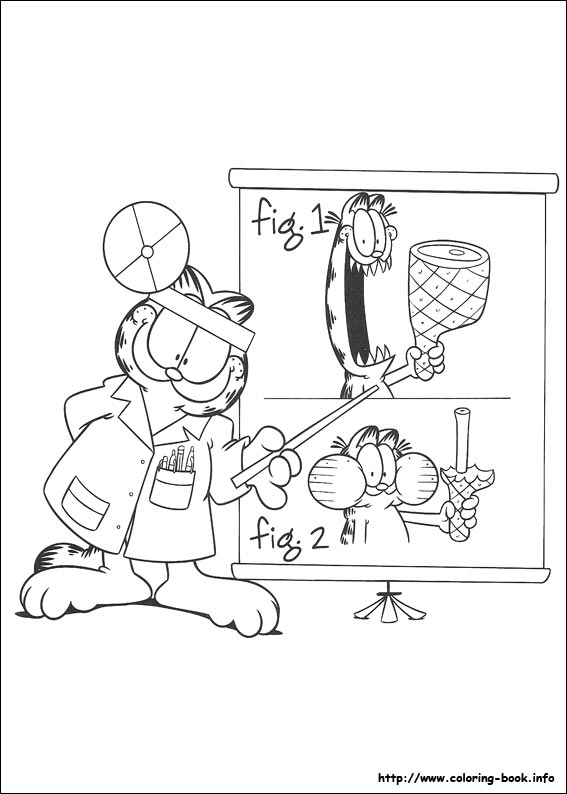 Garfield coloring picture