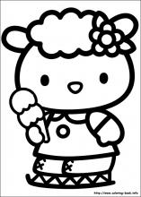 HELLO KITTY COLORING PAGES  Hello kitty colouring pages, Hello
