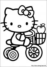 Hello Kitty coloring pages on