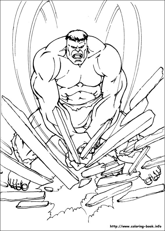 Hulk coloring picture