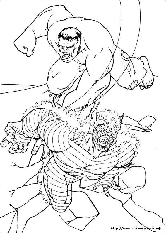 Hulk coloring picture