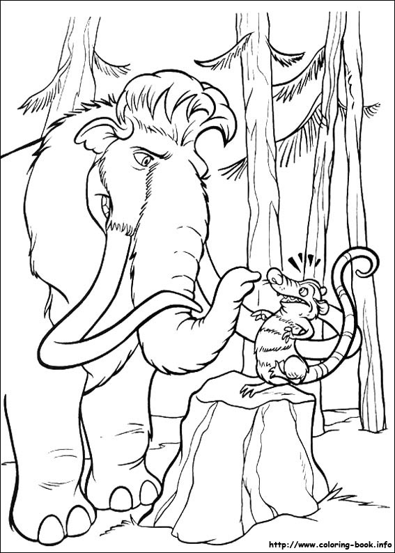 ice age characters coloring pages