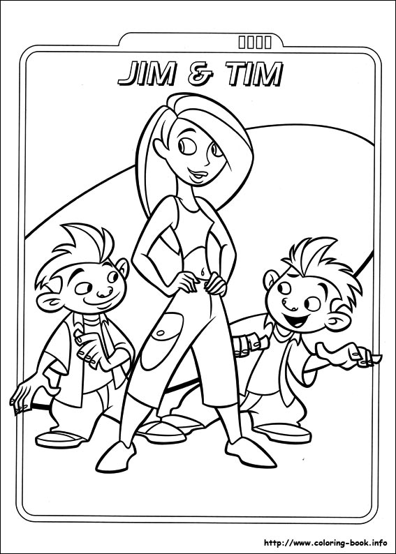 Kim Possible coloring picture