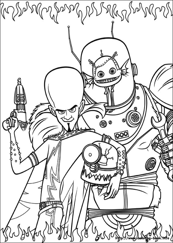 Megamind coloring picture