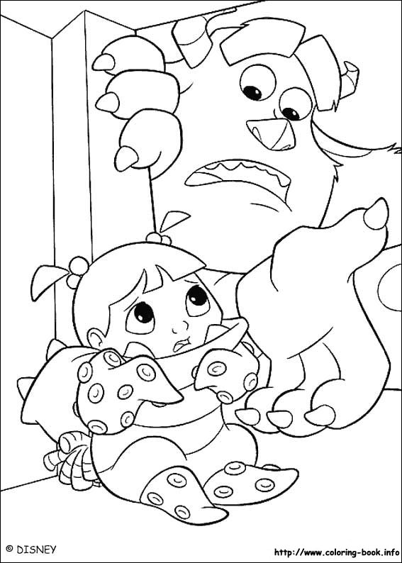 Monsters, Inc Sulley and Mike colouring image