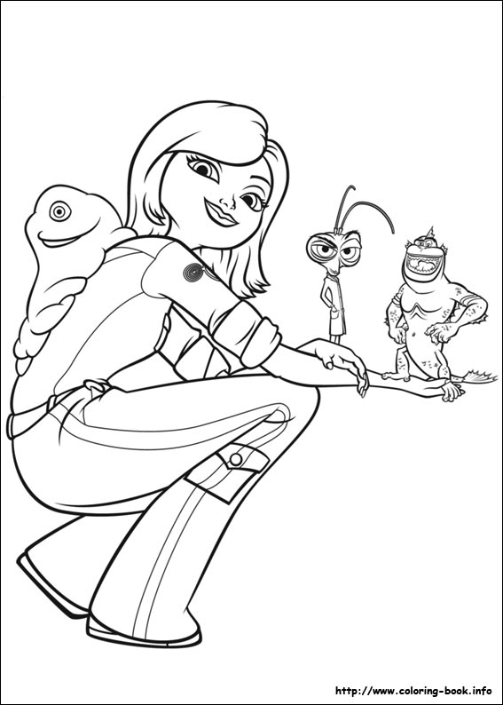 Monsters vs Aliens coloring picture