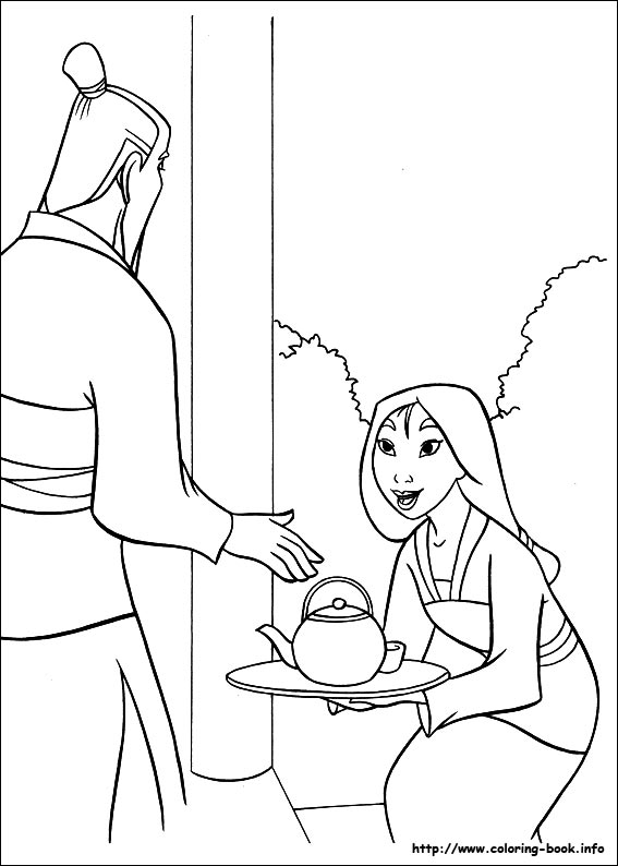 Mulan coloring picture