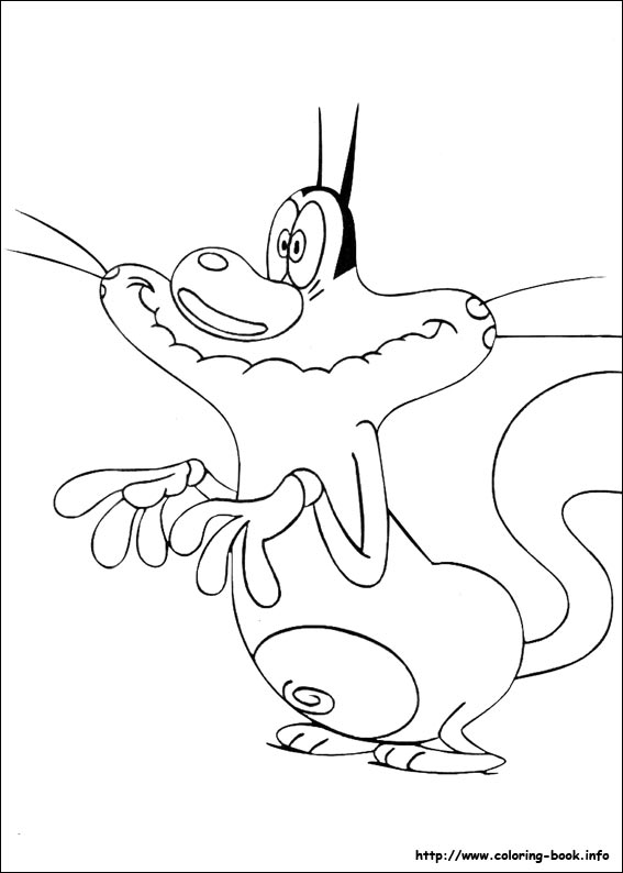 Oggy and the Cockroaches coloring picture